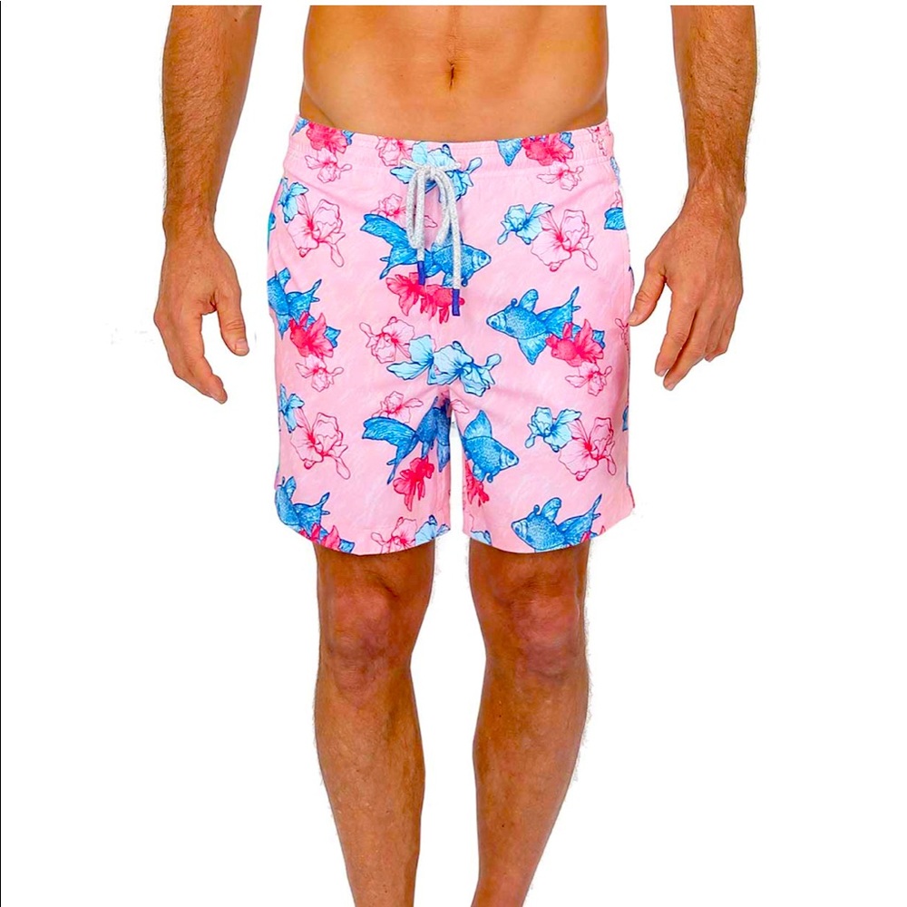 Uzzi Pink Swim shorts with Blue and Pink Beta XXL